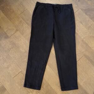 Everlane Straight High Rise Drawstring Pants Black Mens Size Large